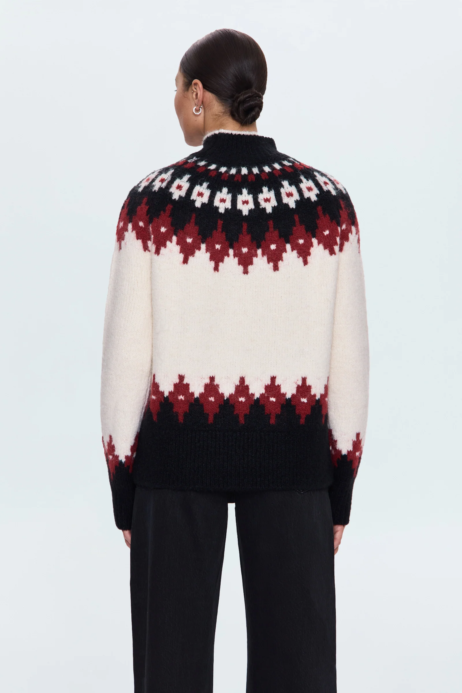 Astrid Pullover Sweater - White Oxblood - Image 4