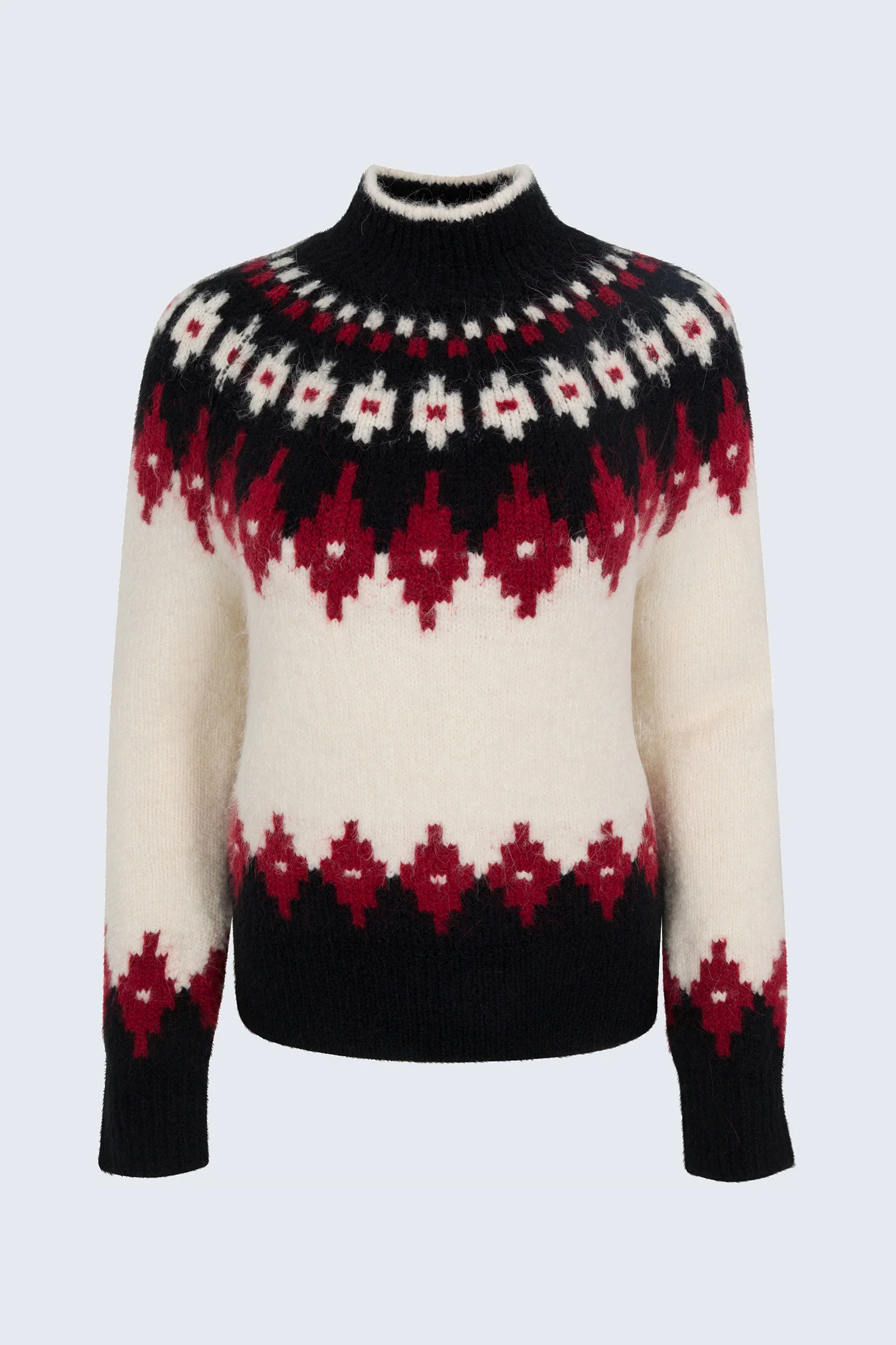 Astrid Pullover Sweater - White Oxblood - Image 6