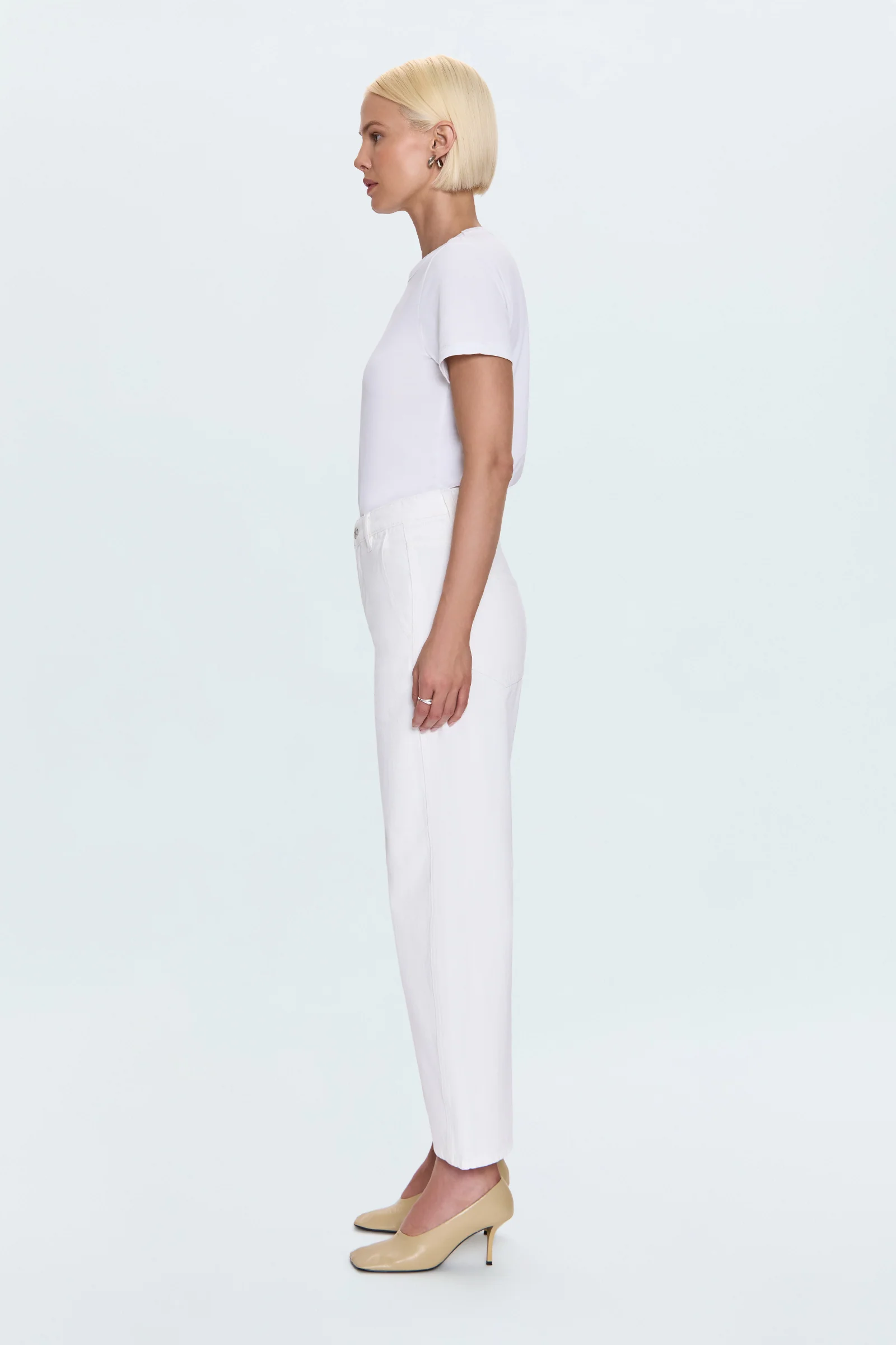 Beau Seamed Crescent Leg - Paper White - Image 4