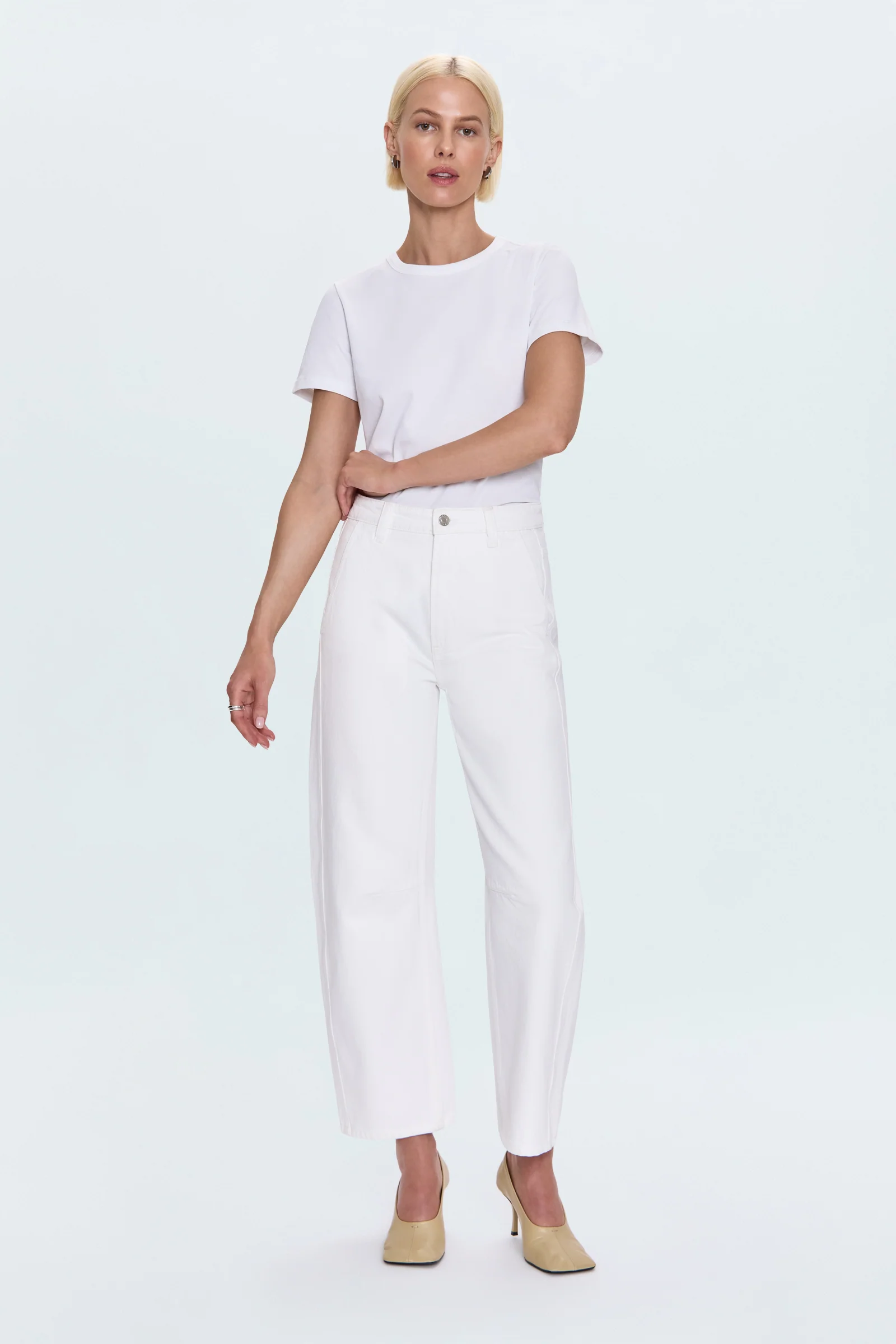 Beau Seamed Crescent Leg - Paper White - Image 5