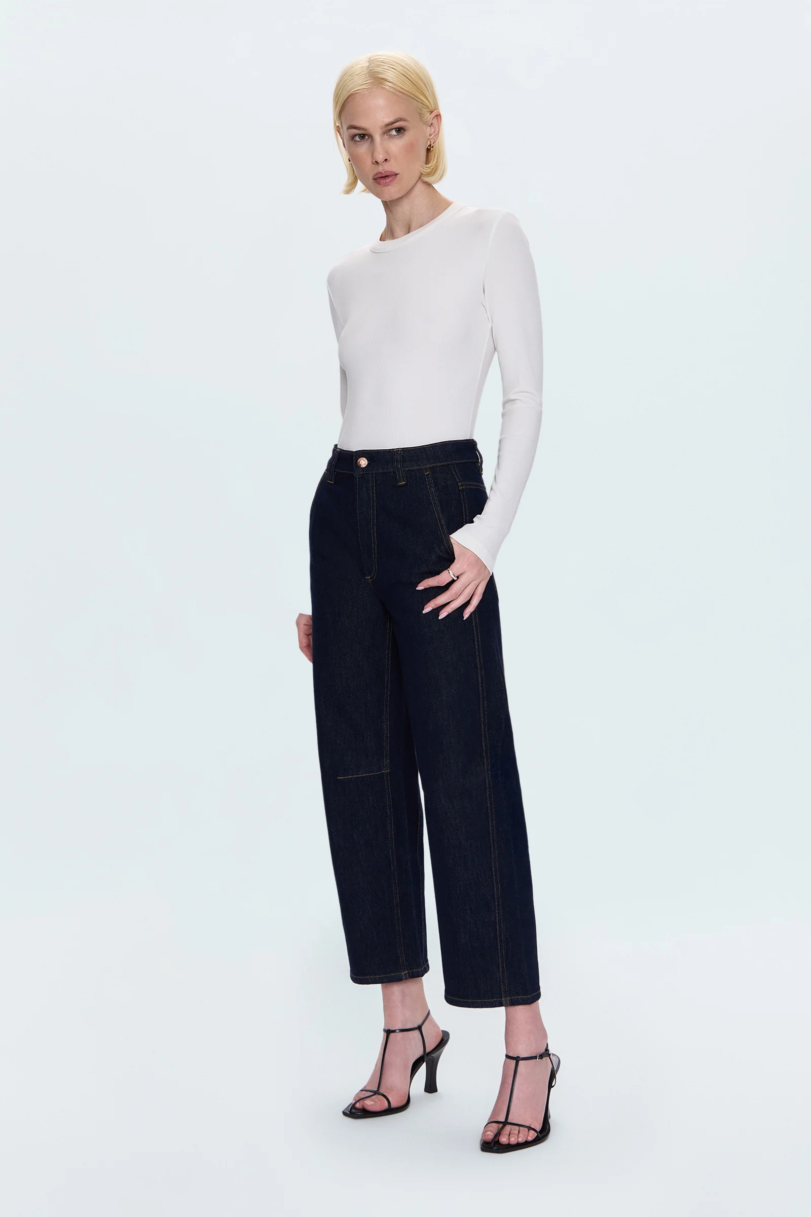 Beau Seamed Crescent Jean - Nightfall - Image 3