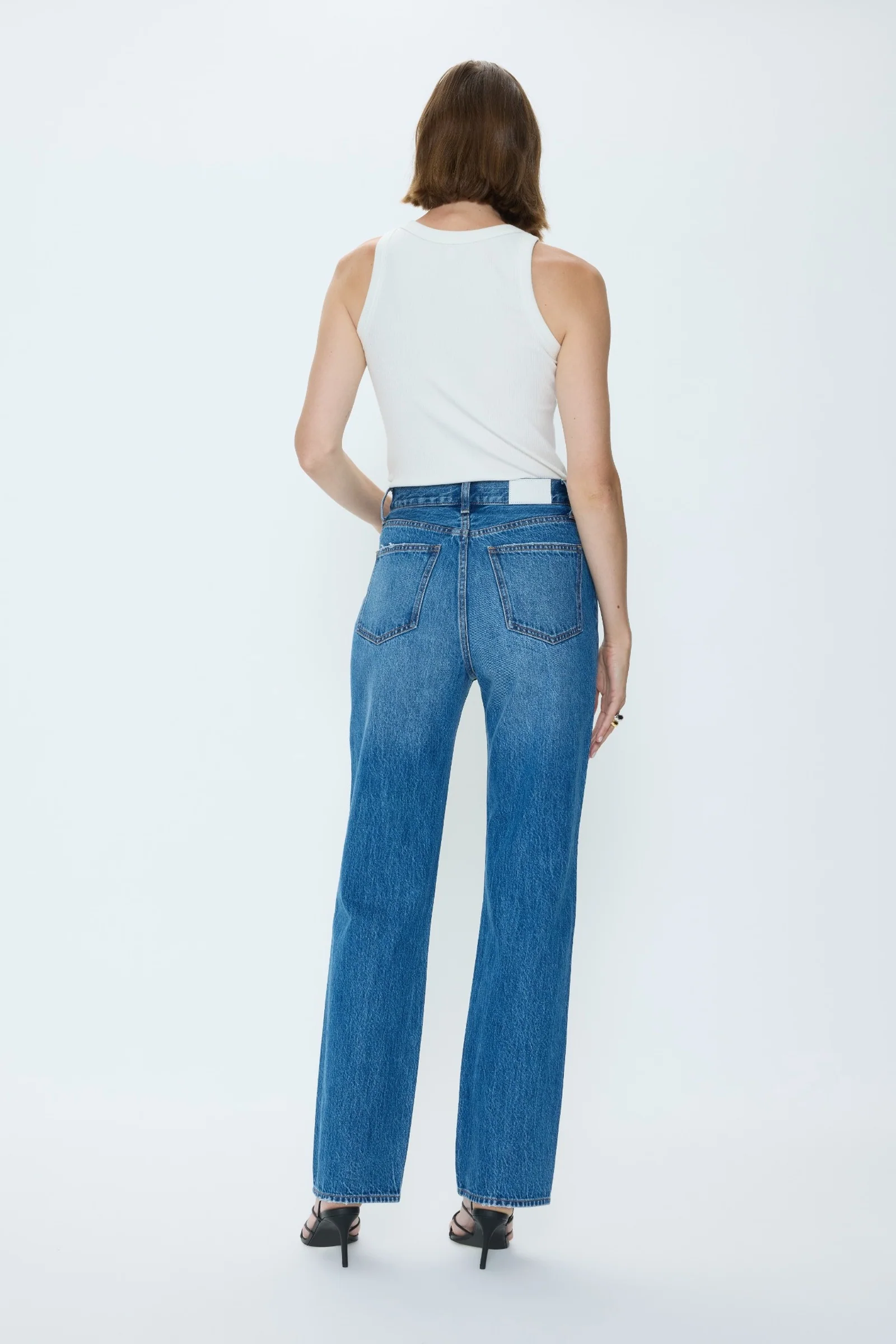 Cassie Super High Rise Straight Jean - Capri - Image 3
