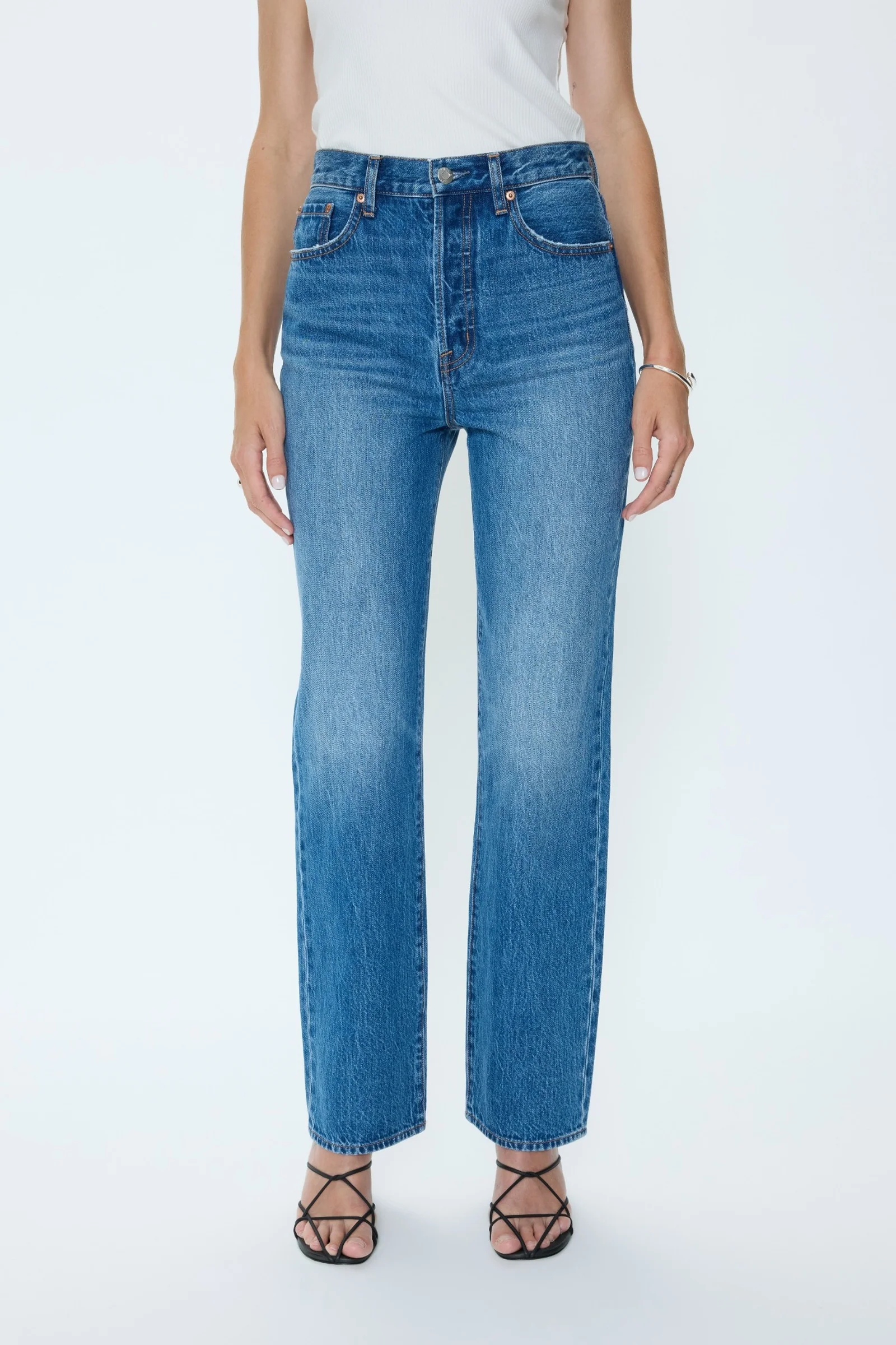 Cassie Super High Rise Straight Jean - Capri - Image 4