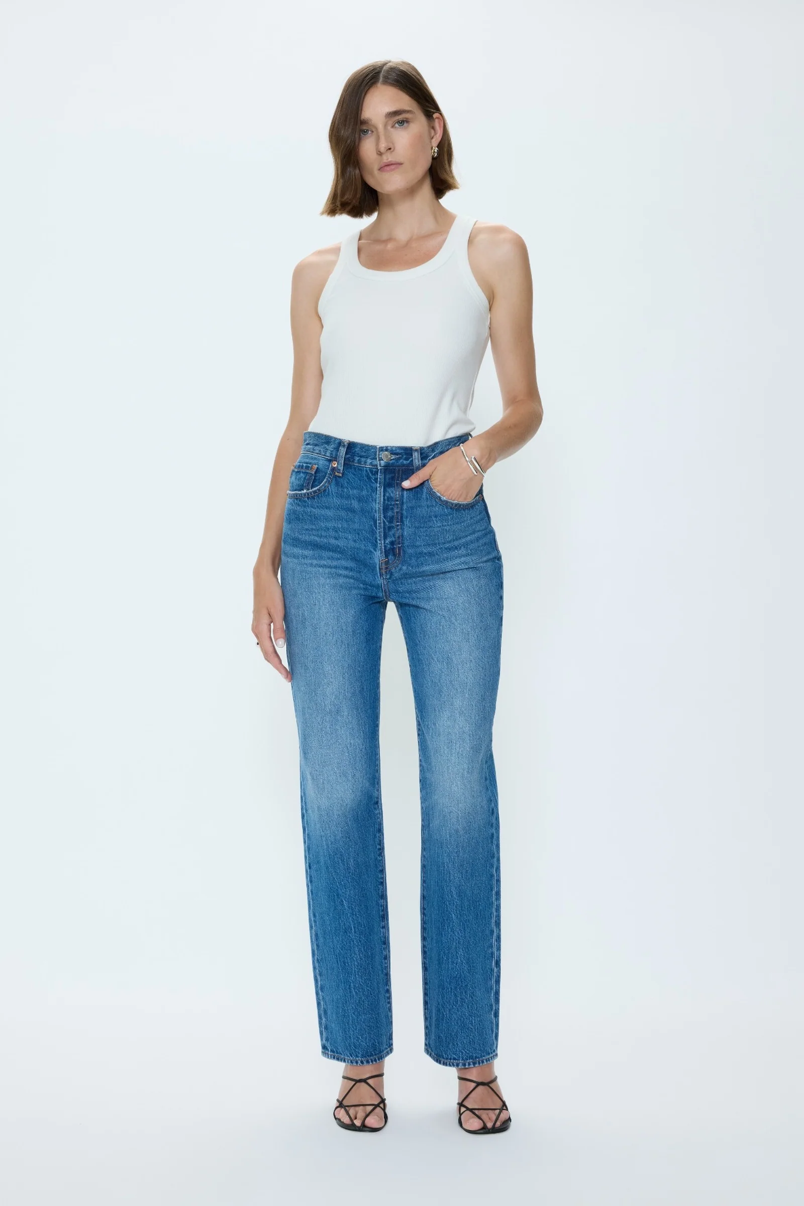 Cassie Super High Rise Straight Jean - Capri - Image 6