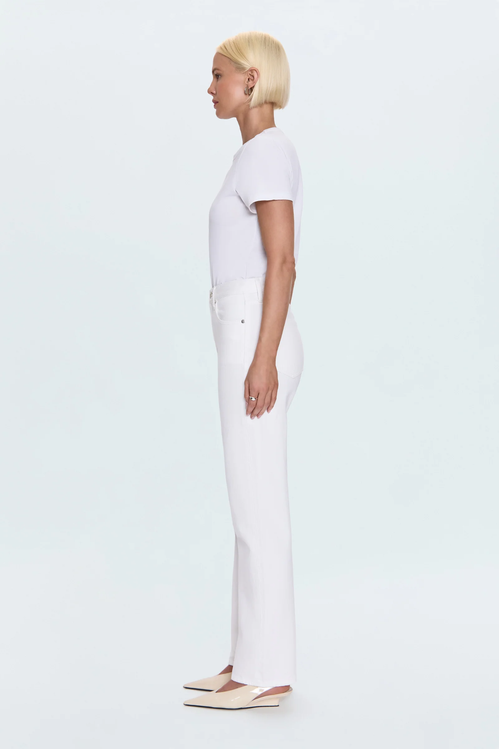 Cassie Super High Rise Straight Jean - Paper White - Image 3