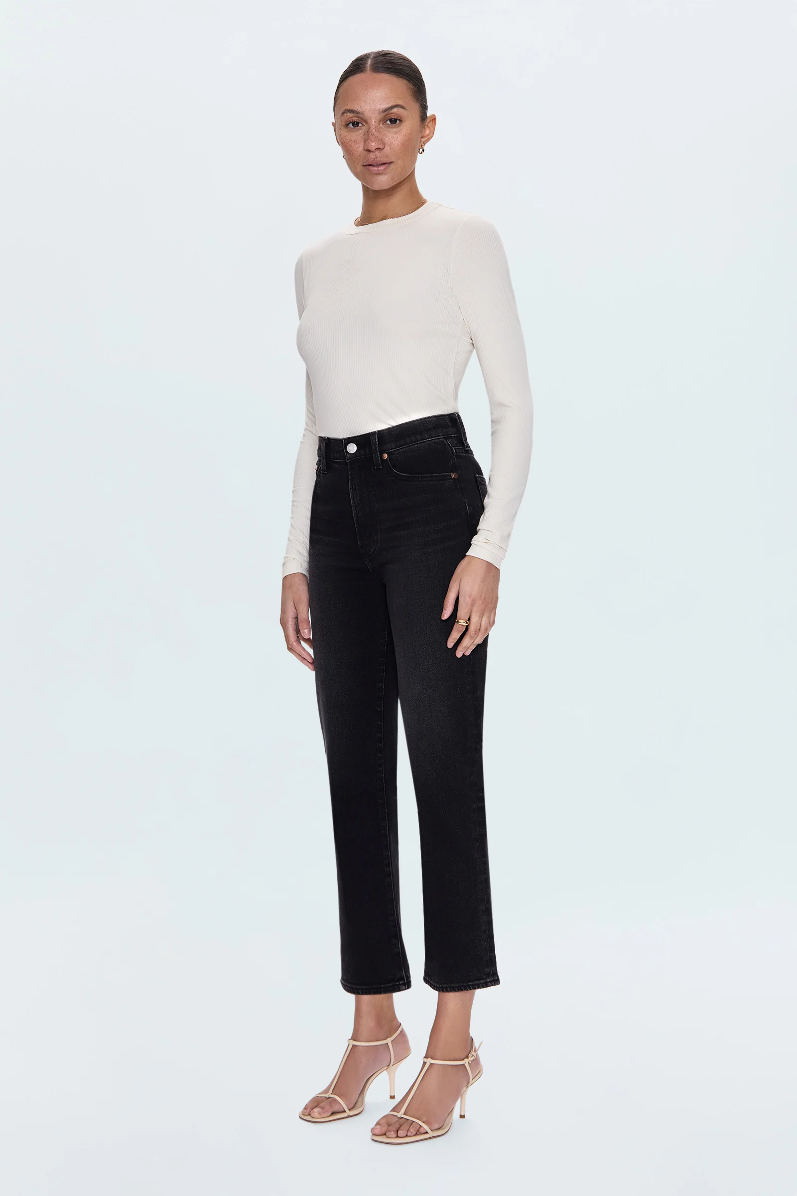 Charlie High Rise Classic Straight Jean - Dark Midnight - Image 3