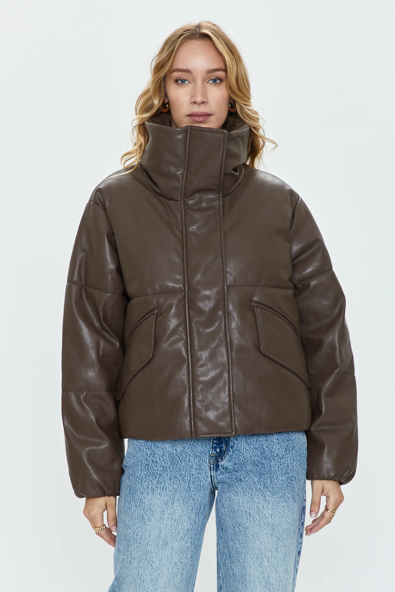 Donovan Puffer Jacket - Espresso - Image 2