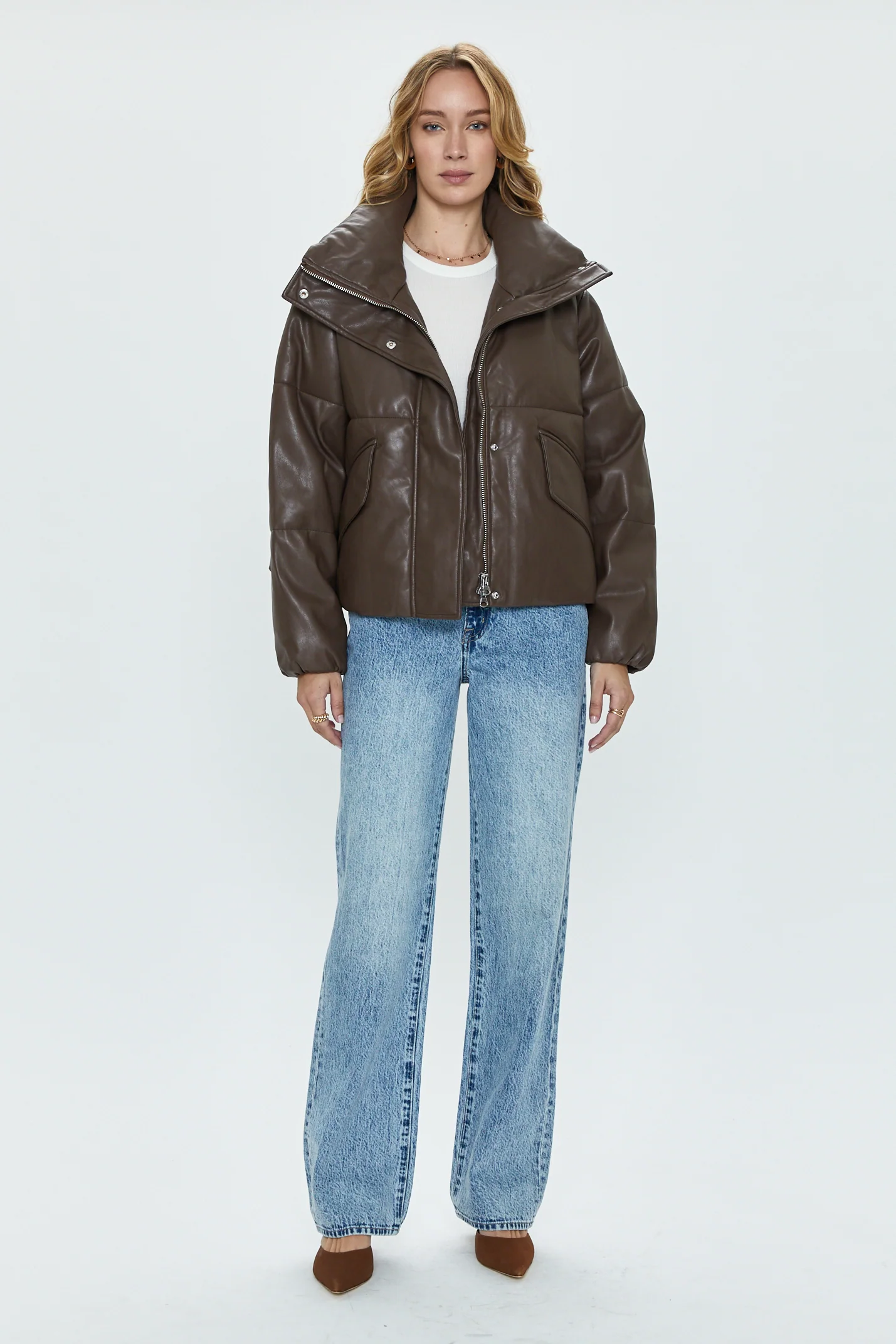 Donovan Puffer Jacket - Espresso - Image 5