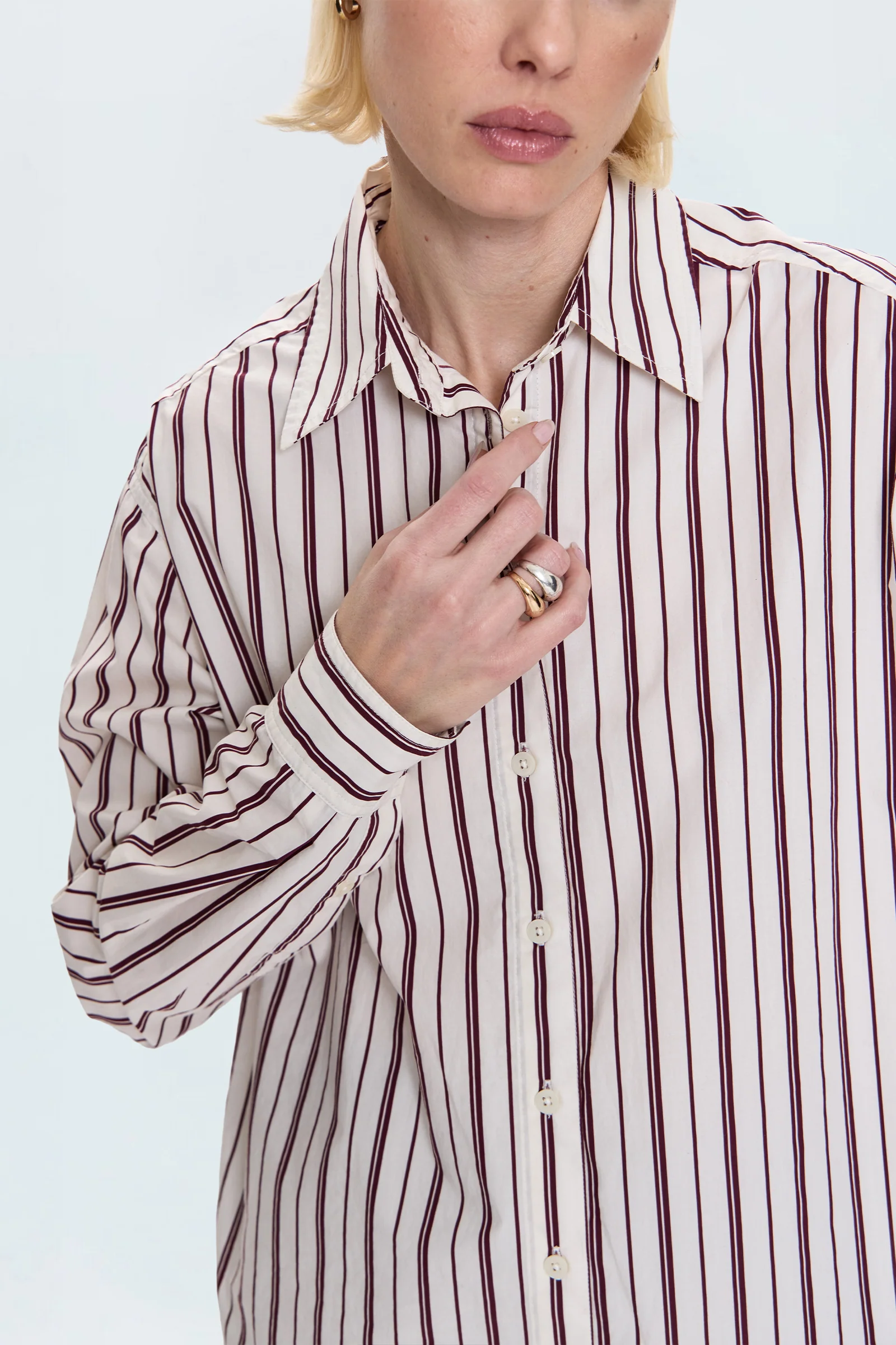 Finlay Shirt - Claret Stripe - Image 2