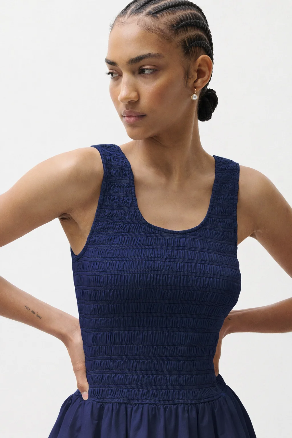 Ilona Bubble Hem Dress - Peacoat - Image 3