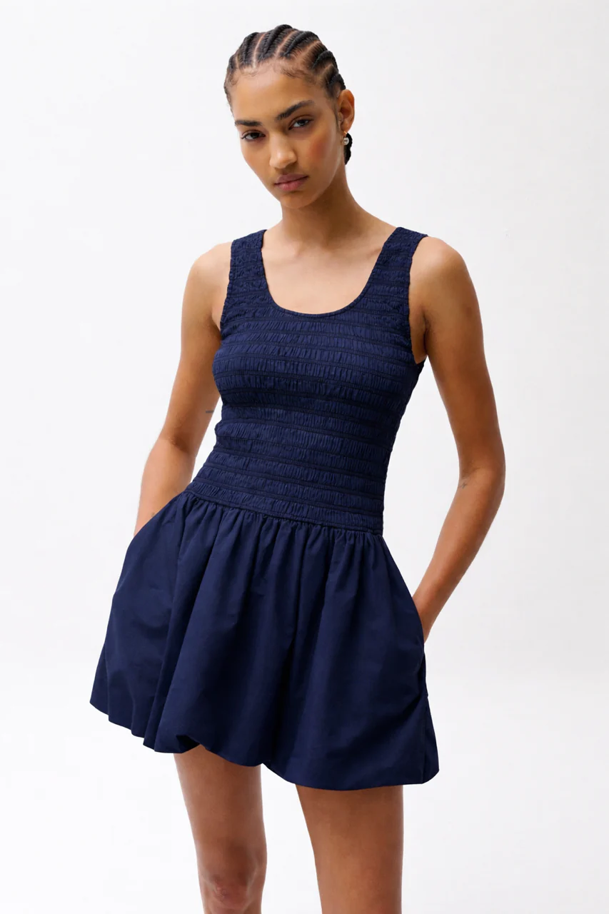 Ilona Bubble Hem Dress - Peacoat - Image 4