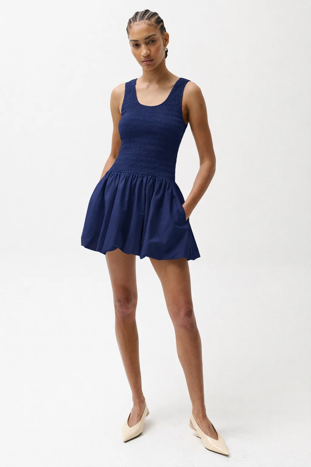 Ilona Bubble Hem Dress - Peacoat - Image 6