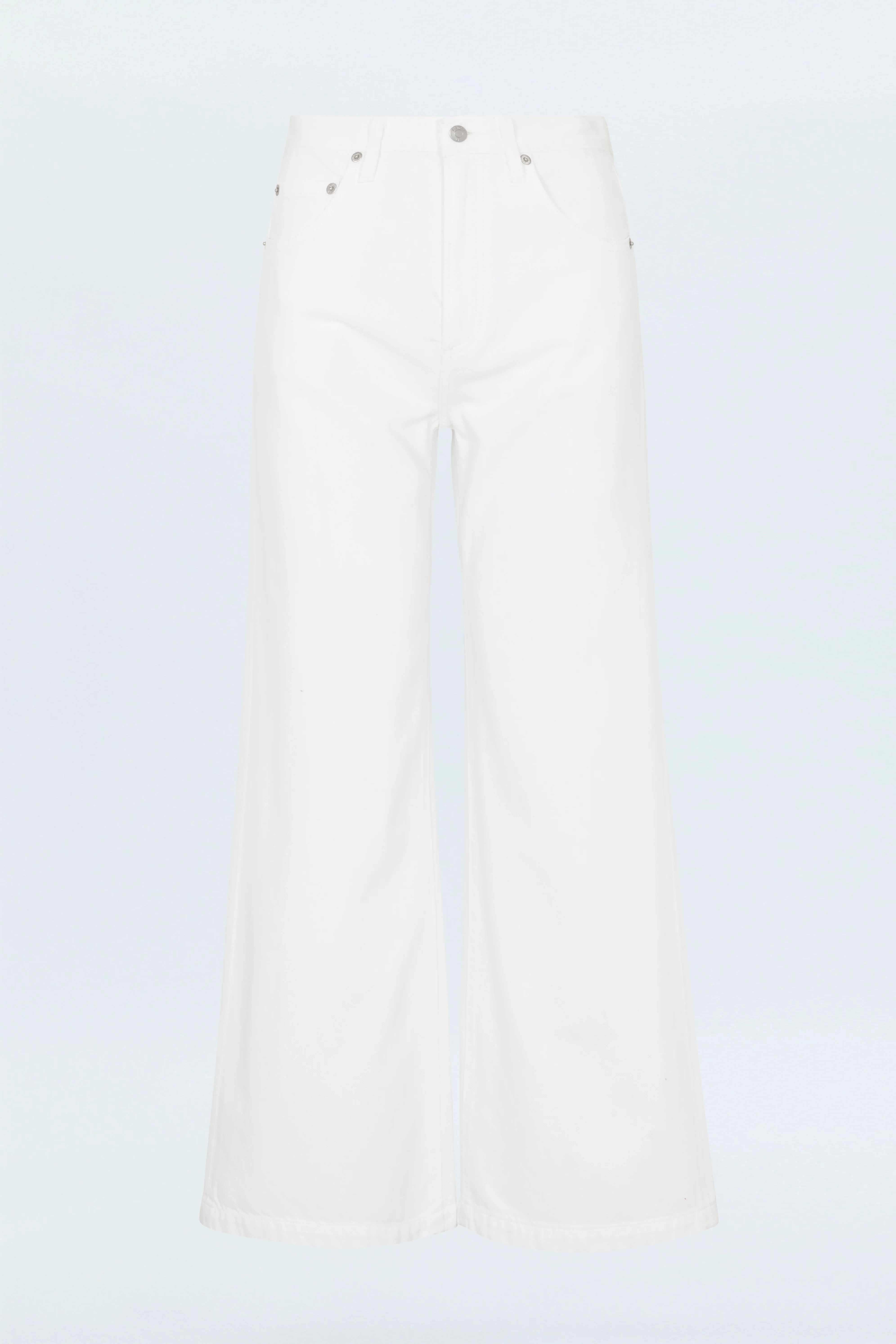 Jadyn Low Slung Palazzo Jean - Vivid White - Image 6