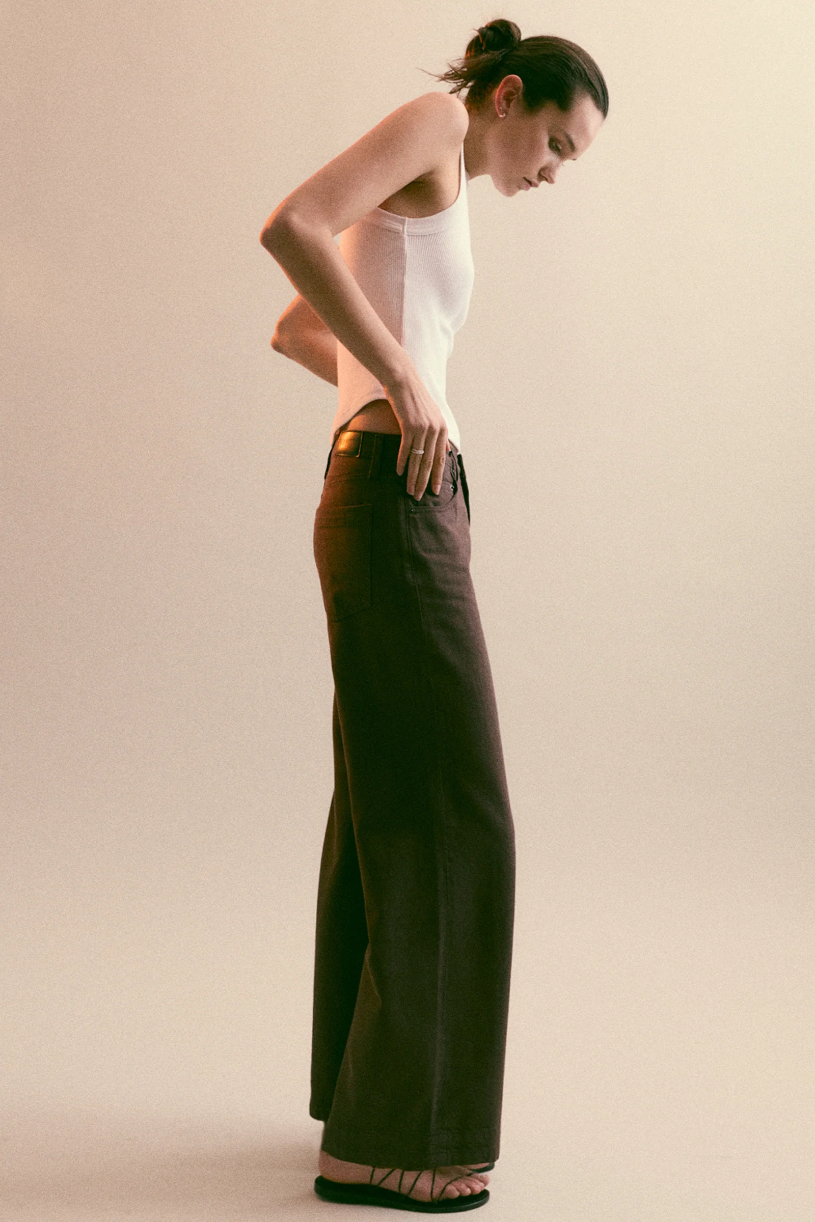Jadyn Low Slung Palazzo Jean - Bruna - Image 3