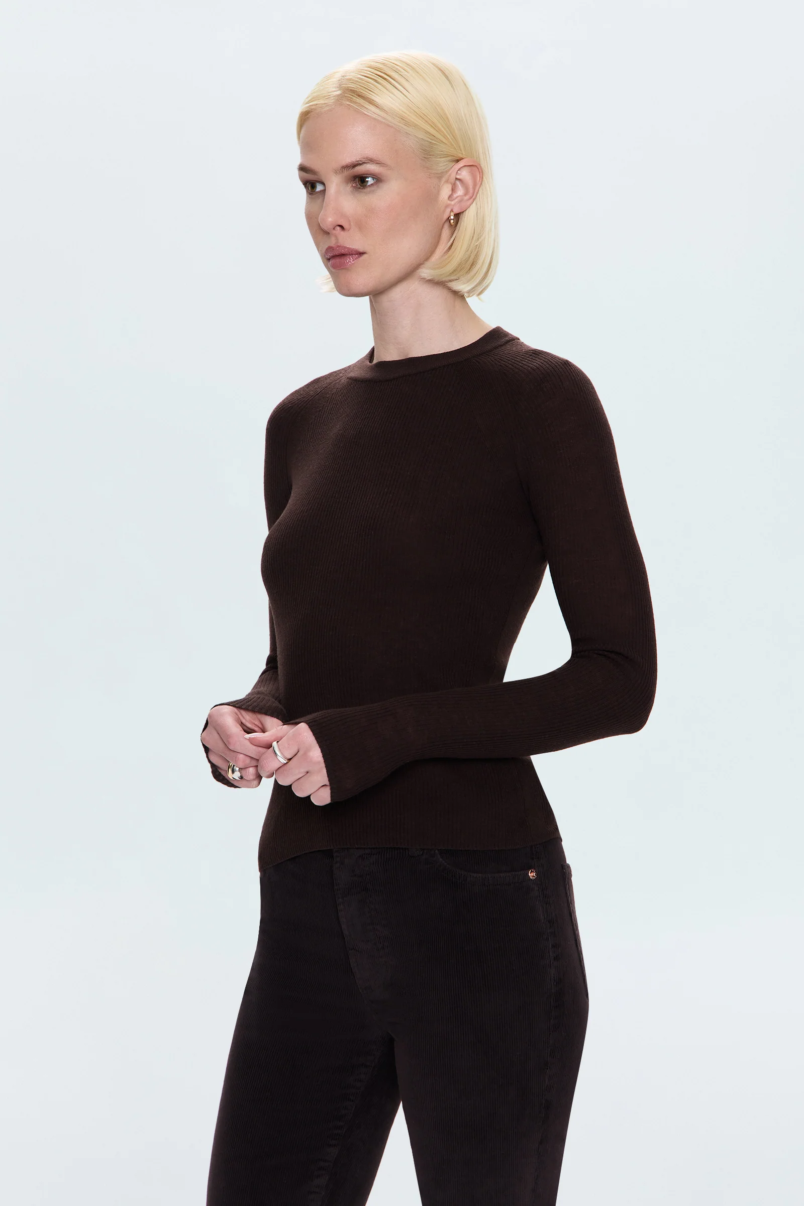 Juno Feather Weight Sweater - Mocha - Image 3