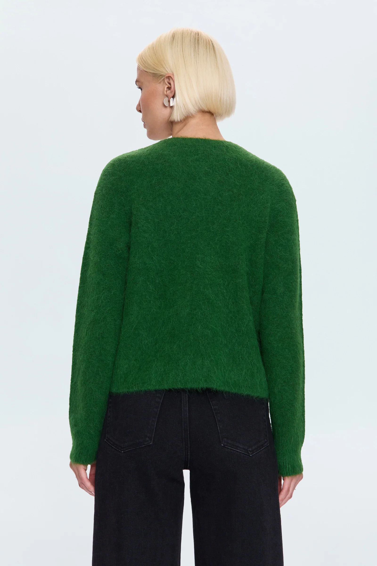 Kit V-Neck Long Sleeve Pullover Sweater - Wintergreen - Image 4