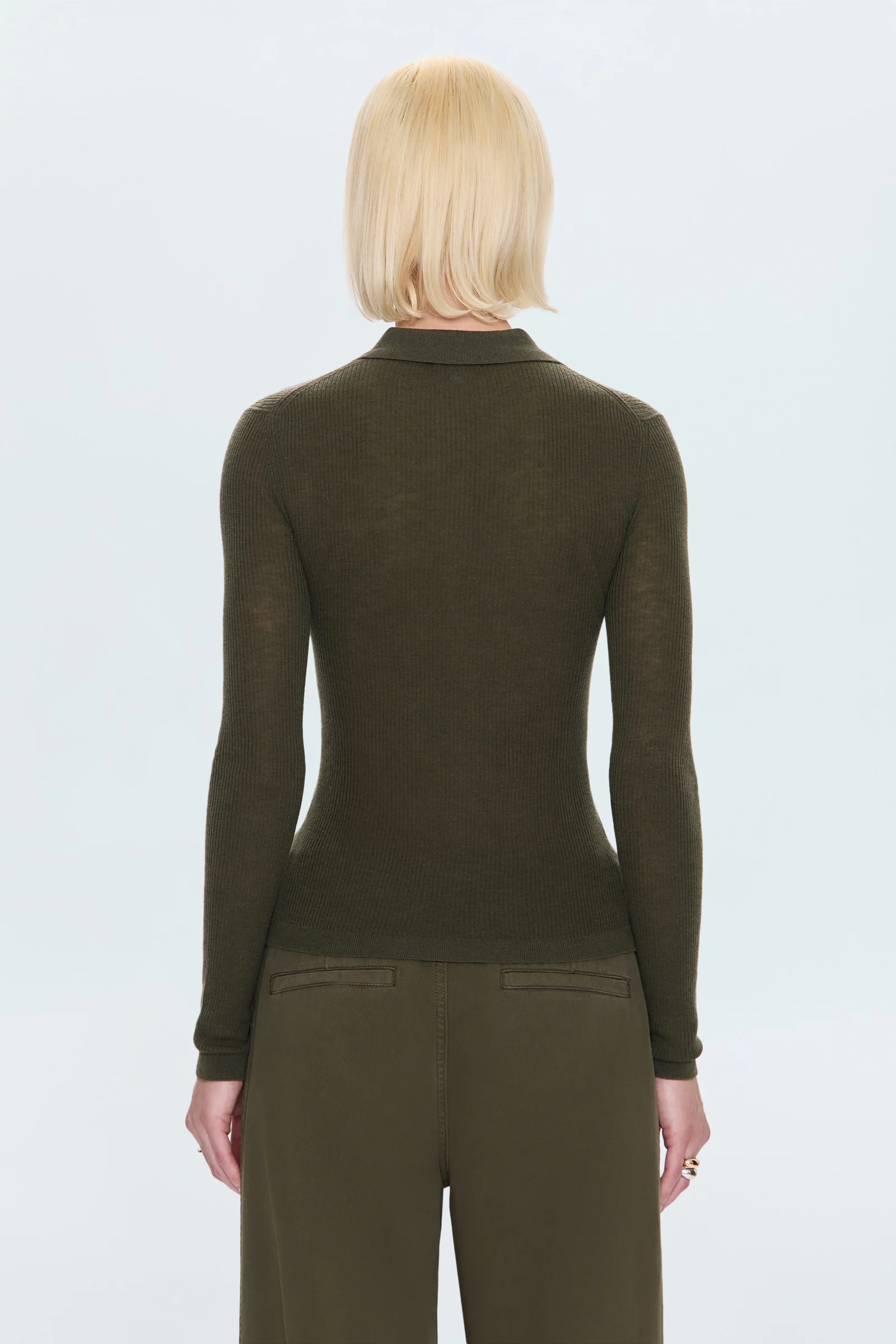 Korey Fitted Rib Cardigan - Sequoia - Image 6