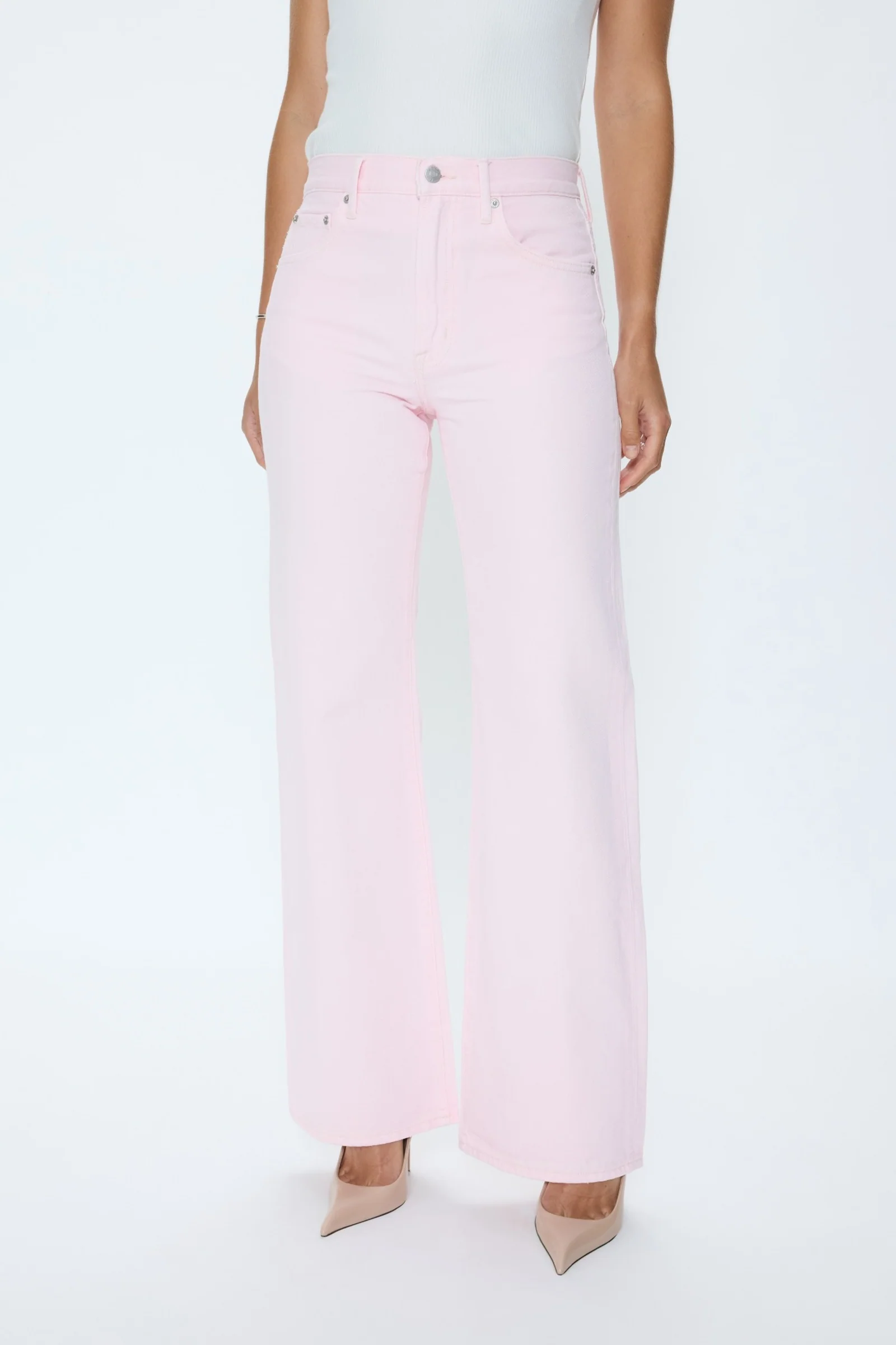 Larsen Relaxed Flare Jean - Blush - Image 5