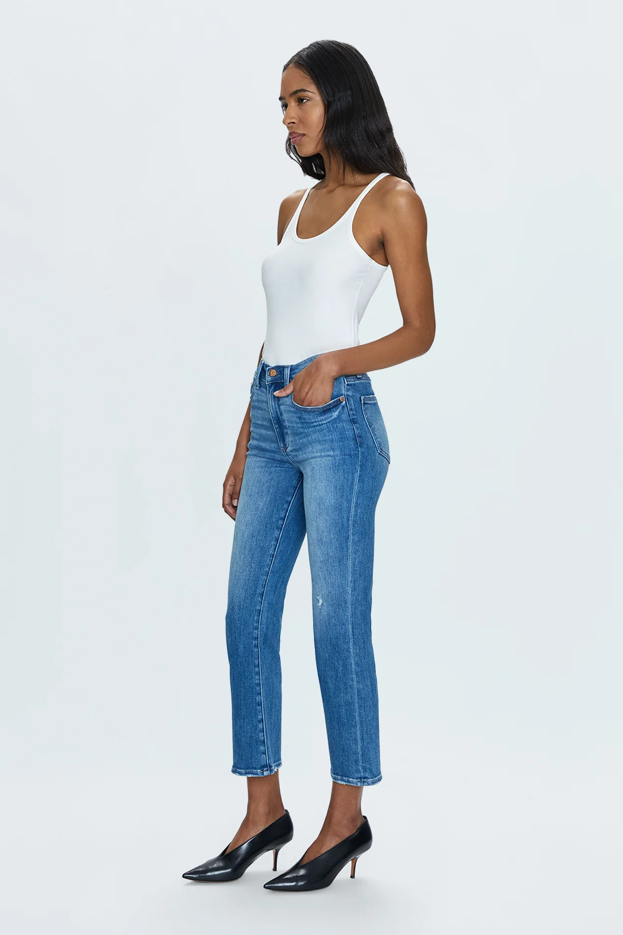 Lennon High Rise Crop Boot Jean - Fling Vintage - Image 5
