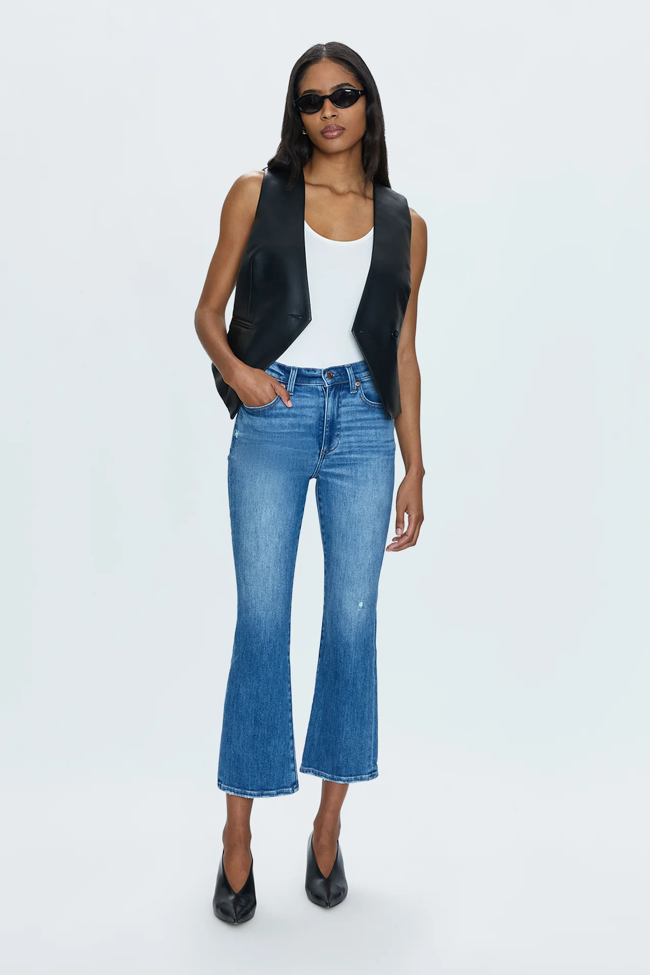 Lennon High Rise Crop Boot Jean - Fling Vintage - Image 7