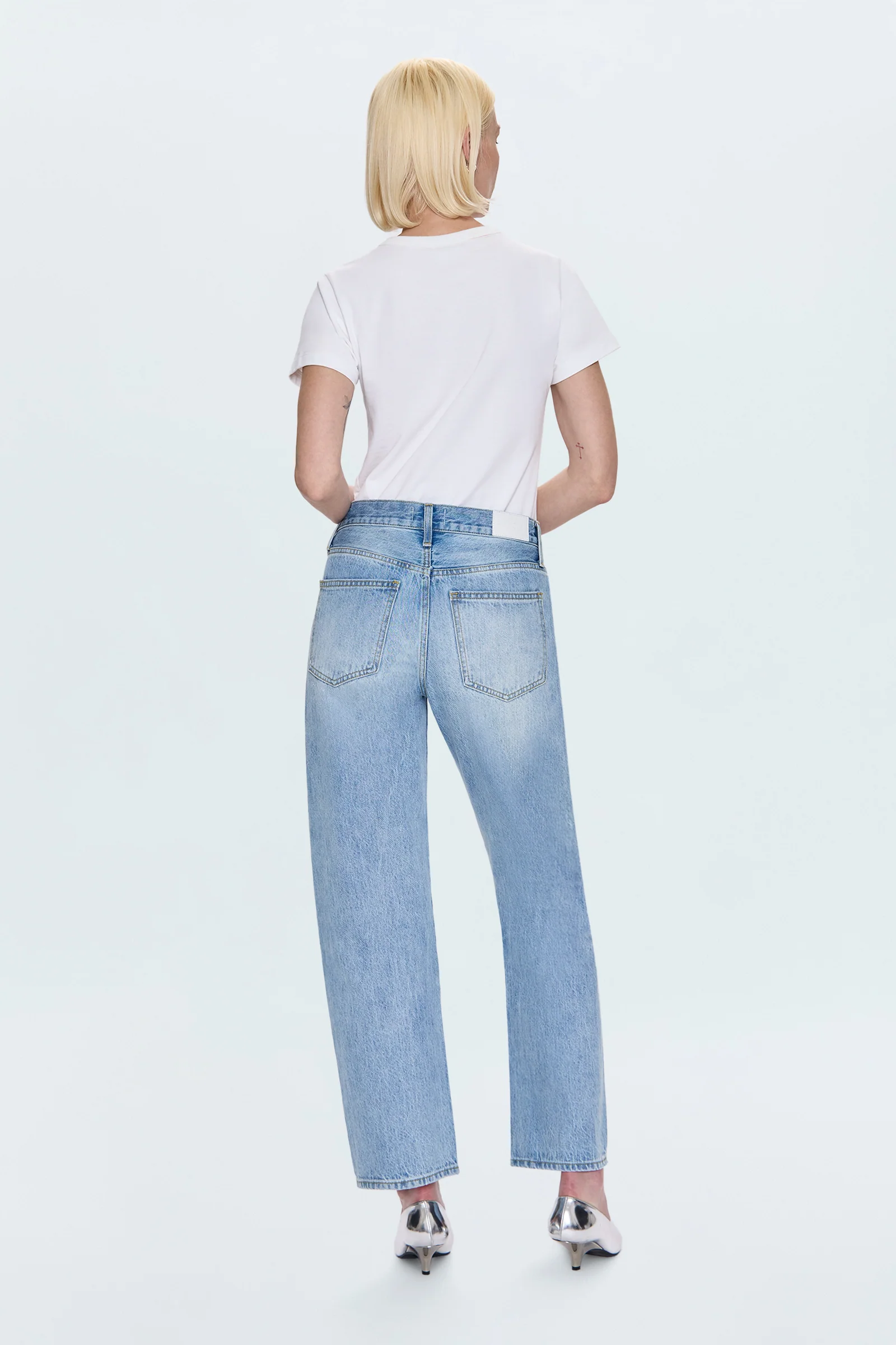 Lexi Mid Rise Bowed Straight Jean - Aries - Image 8