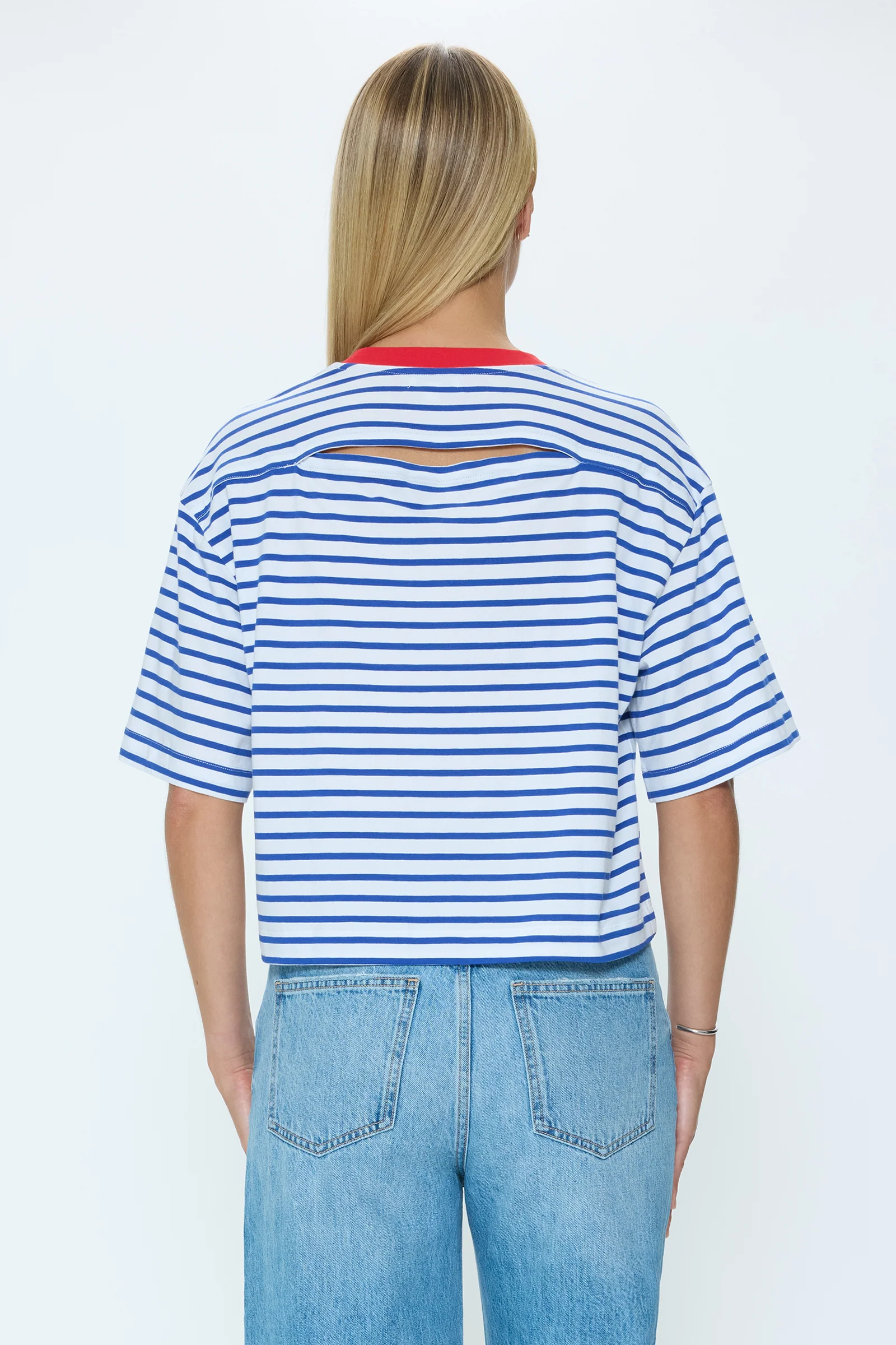 Mae Cropped Tee - Maritime Red - Image 5