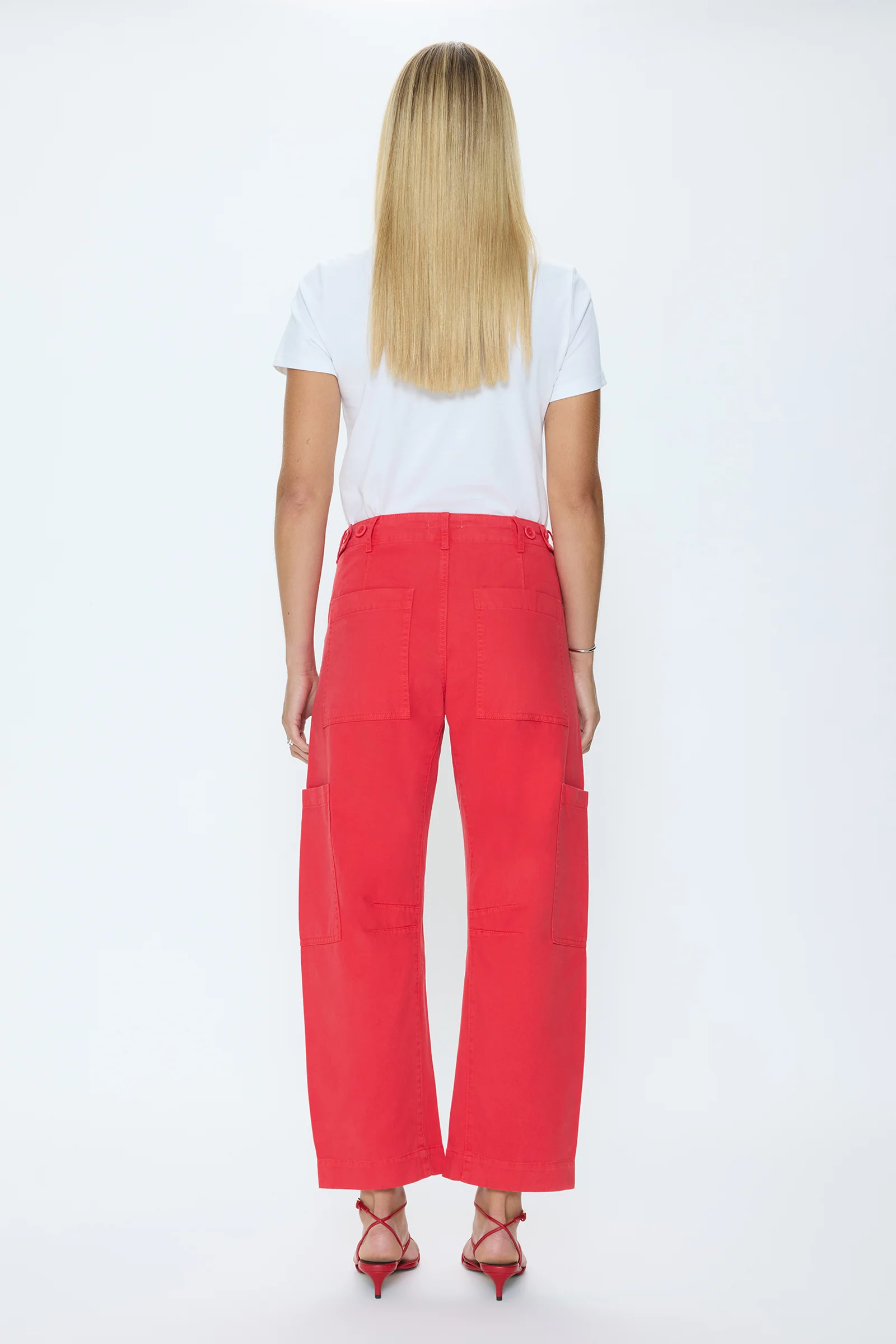 Sabrina Curved Utility Pant - Maraschino - Image 4