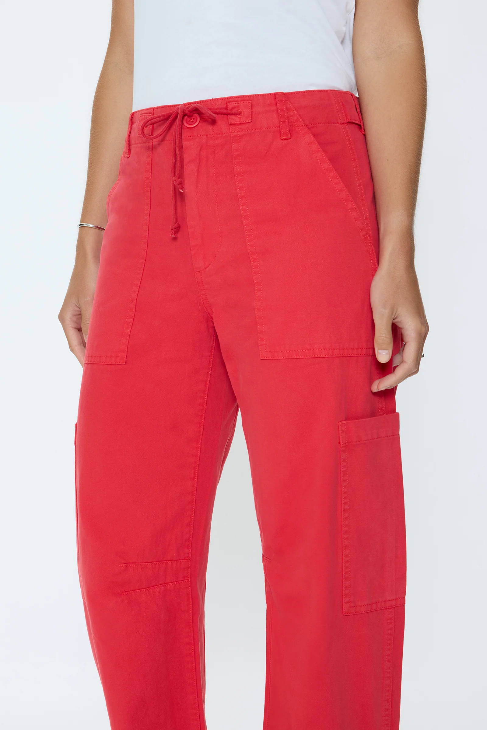 Sabrina Curved Utility Pant - Maraschino - Image 6