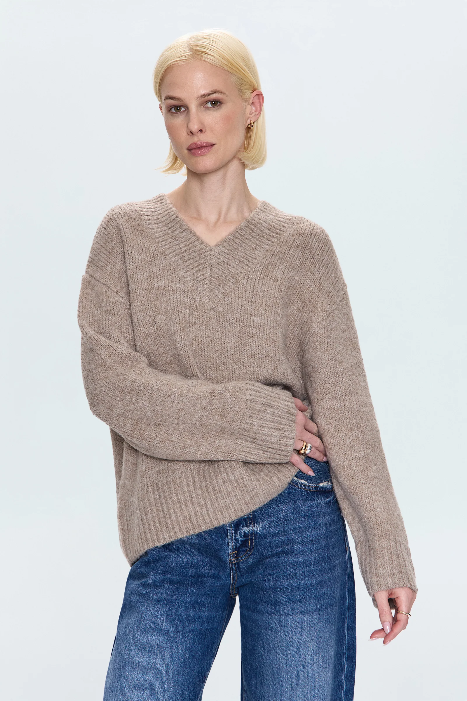 Talia Sweater - Taupe - Image 3