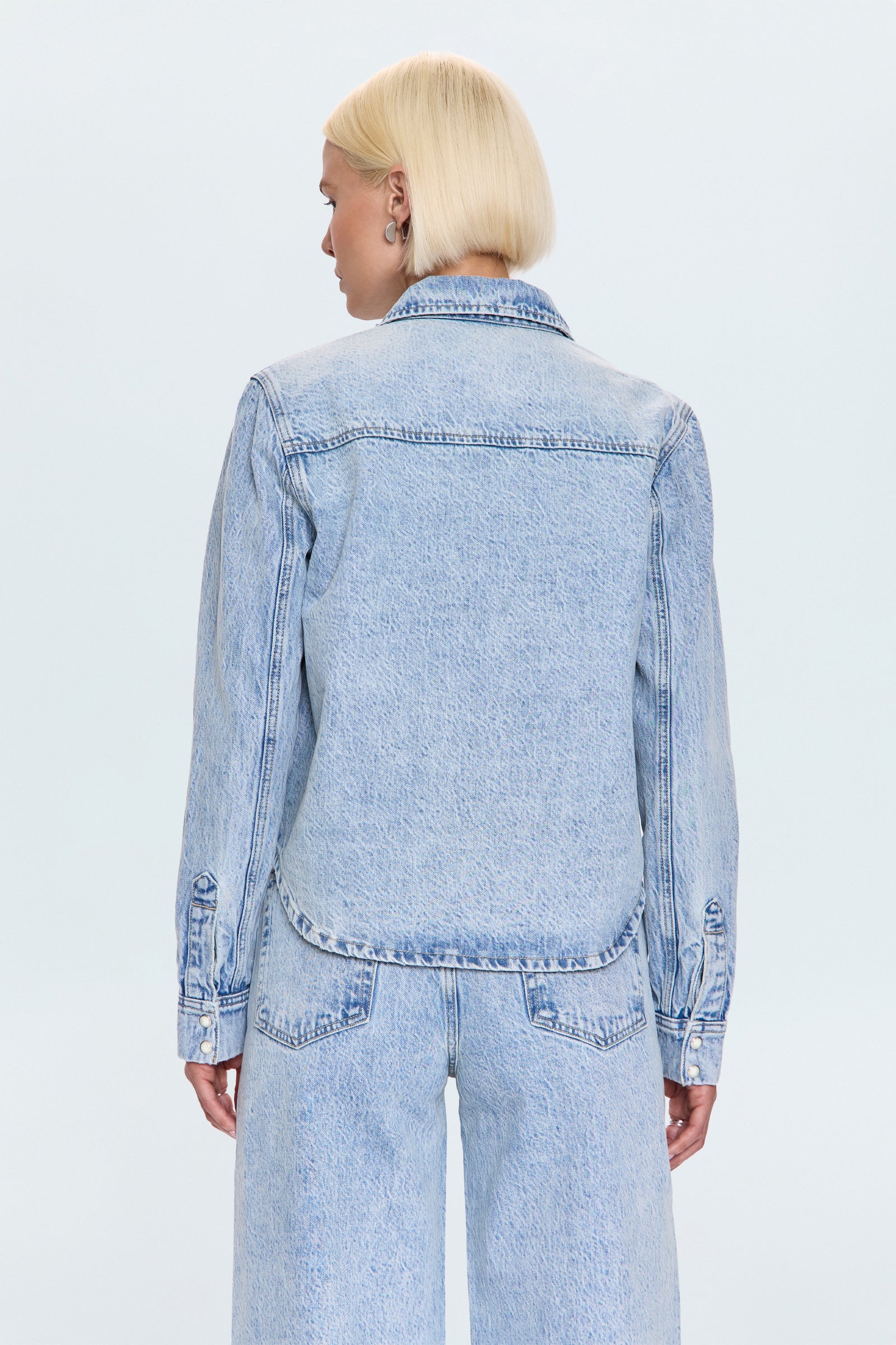 Thea Shrunken Denim Shacket - Modena Vintage - Image 4