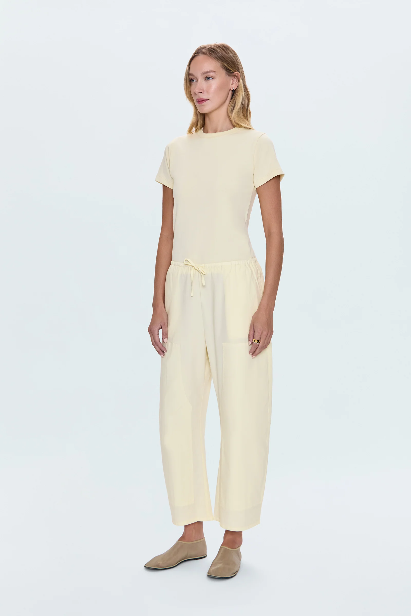 Theo Drawstring Poplin Pant - Lemonade - Image 5