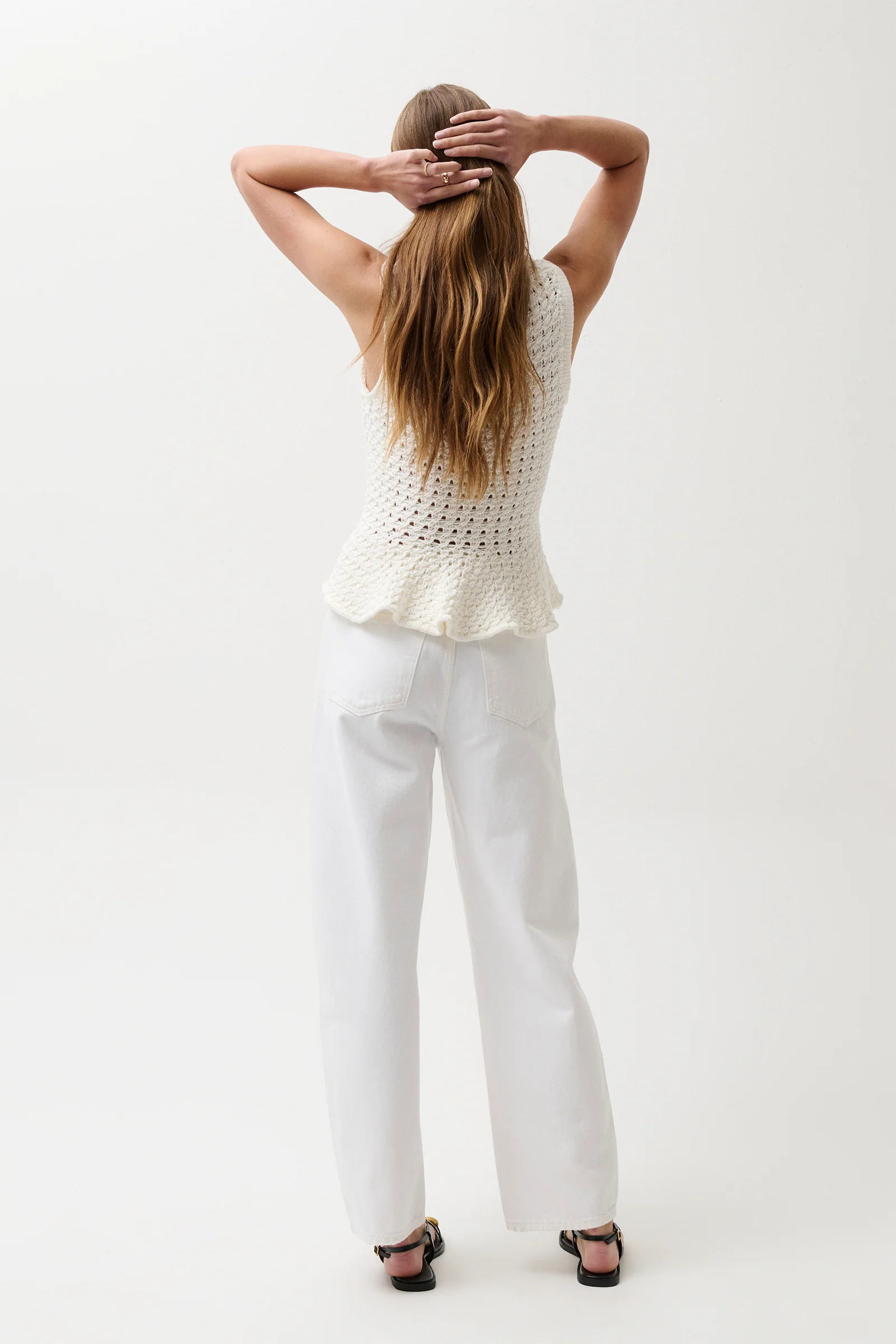 PETITE Wes High Rise Barrel - Vivid White - Image 7